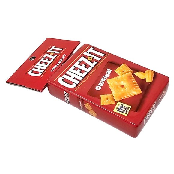 Cheez It Cheese Snack Crackers Food Collectible Christmas Ornament by Ruz - Picture 2 of 6